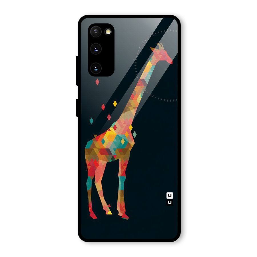 Colored Giraffe Glass Back Case for Galaxy S20 FE