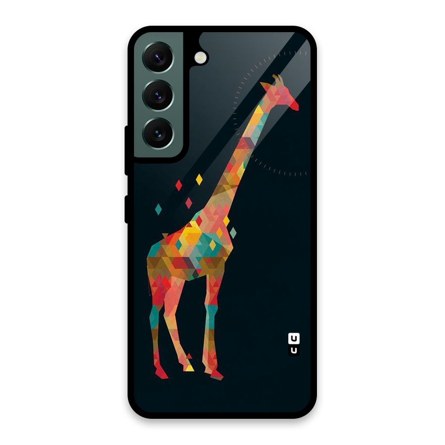Colored Giraffe Glass Back Case for Galaxy S22 5G