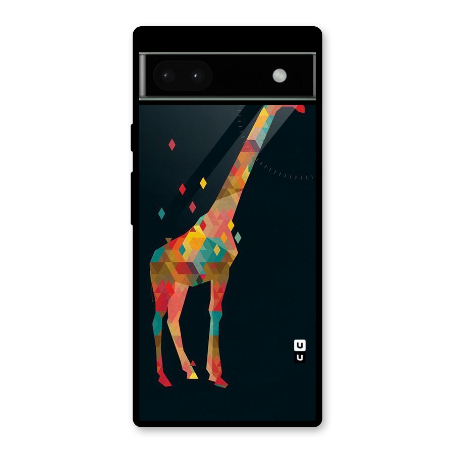 Colored Giraffe Glass Back Case for Google Pixel 6a