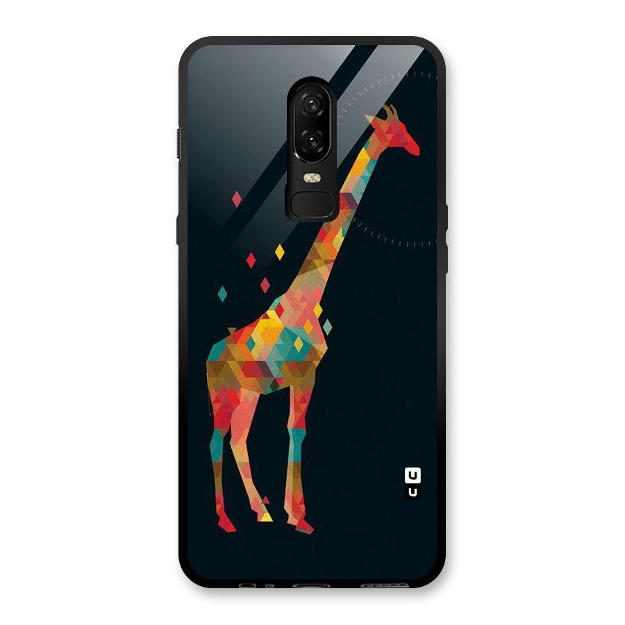 Colored Giraffe Glass Back Case for OnePlus 6