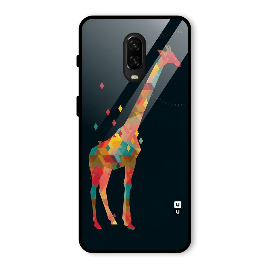 Colored Giraffe Glass Back Case for OnePlus 6T