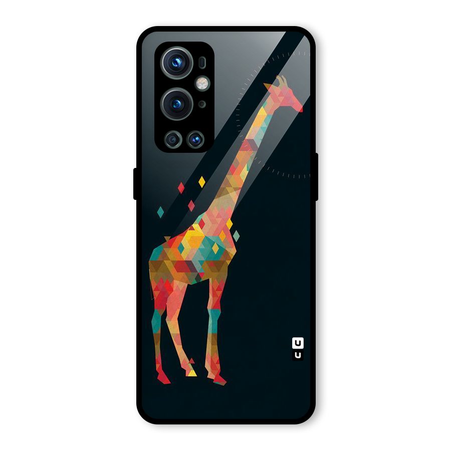 Colored Giraffe Glass Back Case for OnePlus 9 Pro