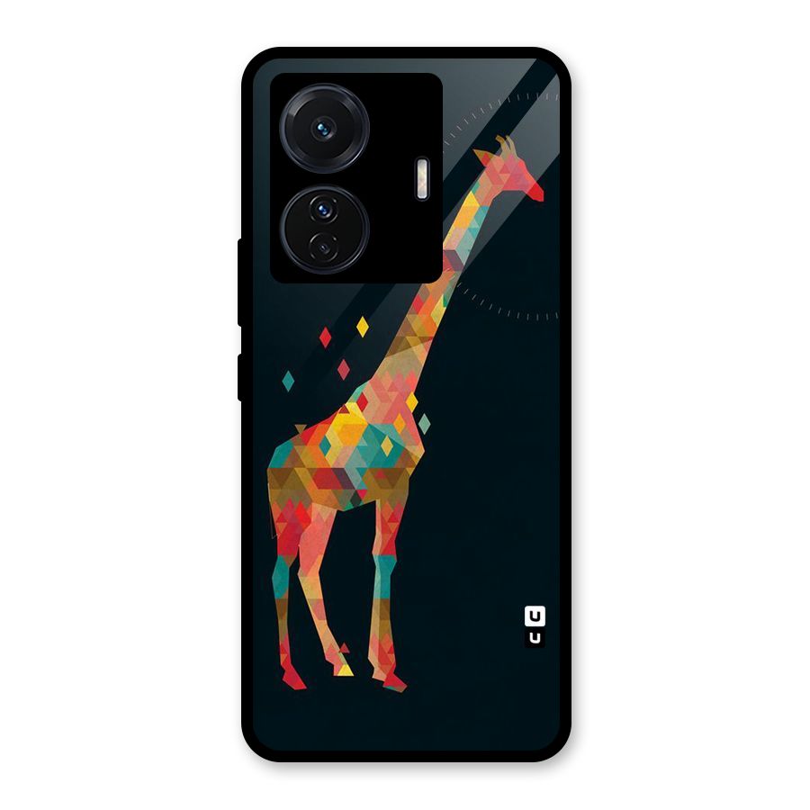 Colored Giraffe Glass Back Case for Vivo T1 Pro