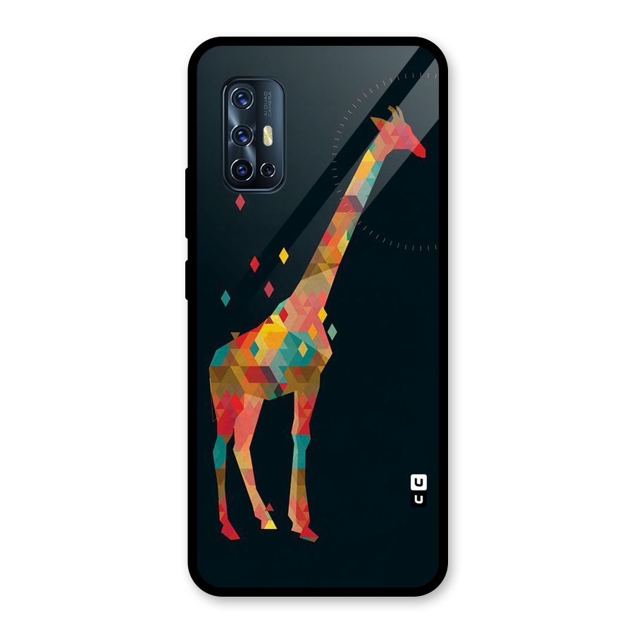 Colored Giraffe Glass Back Case for Vivo V17