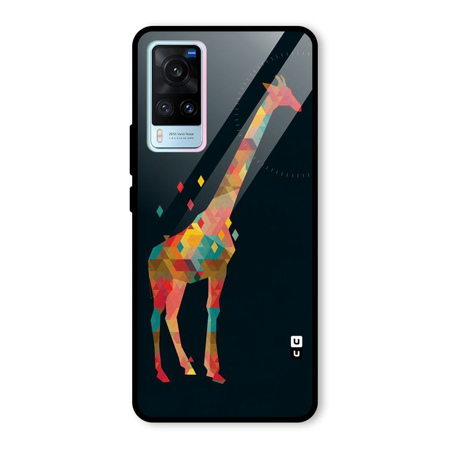 Colored Giraffe Glass Back Case for Vivo X60