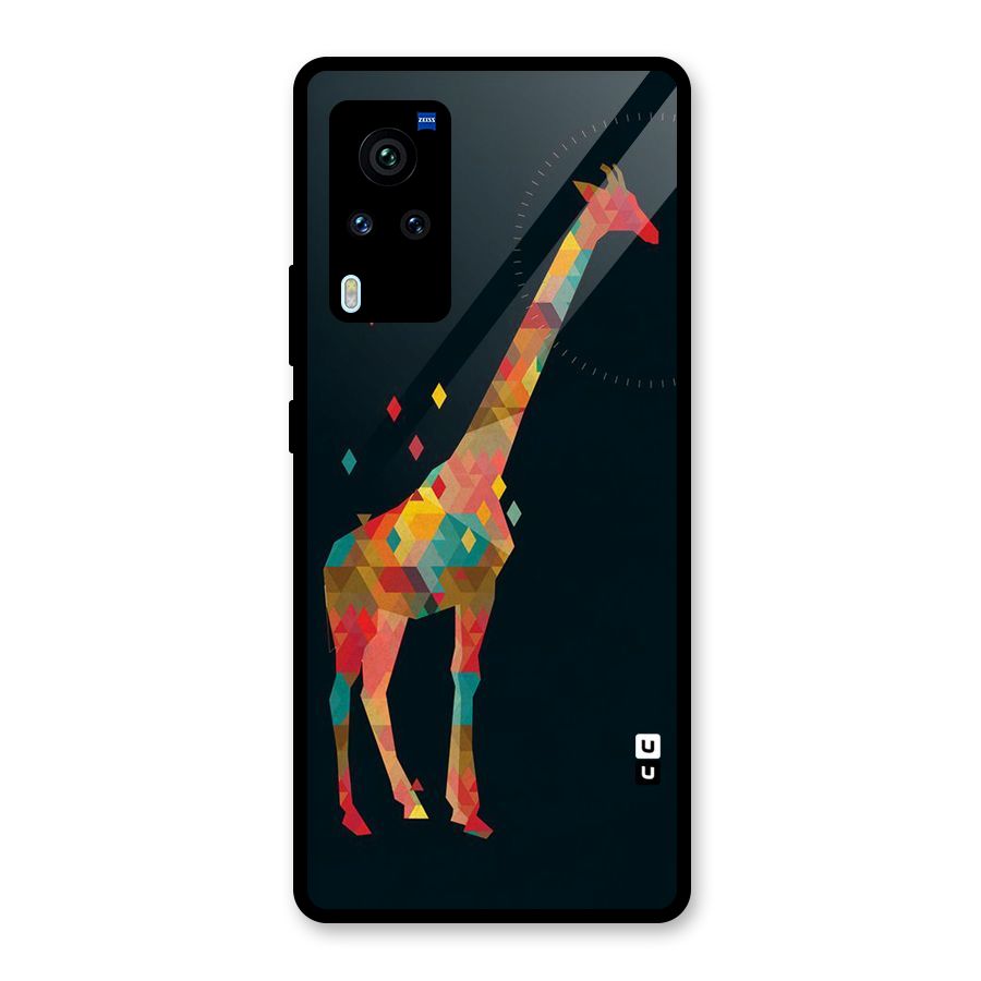 Colored Giraffe Glass Back Case for Vivo X60 Pro