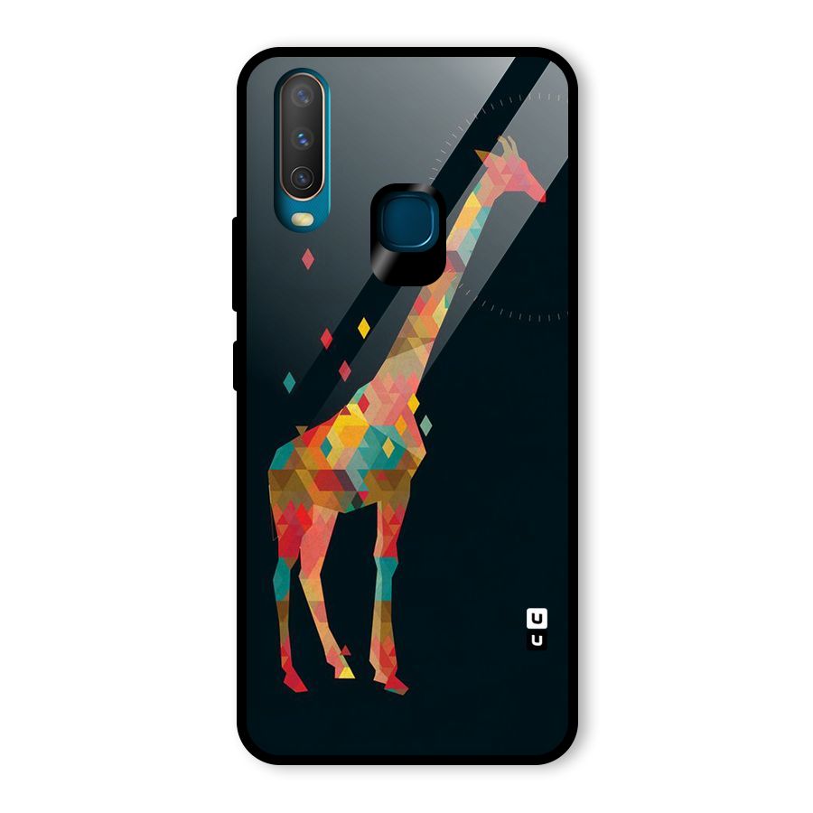 Colored Giraffe Glass Back Case for Vivo Y17