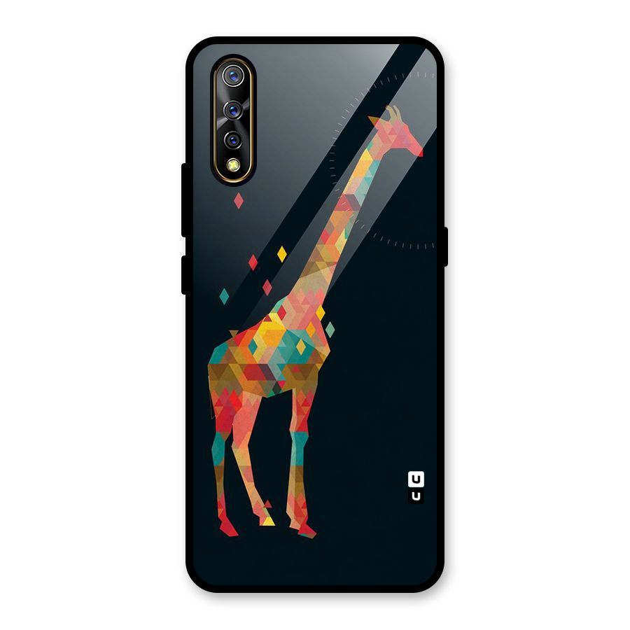 Colored Giraffe Glass Back Case for Vivo Z1x