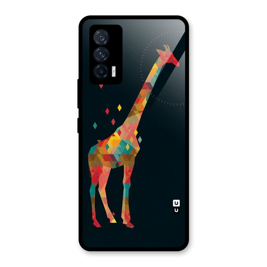 Colored Giraffe Glass Back Case for Vivo iQOO 7 5G