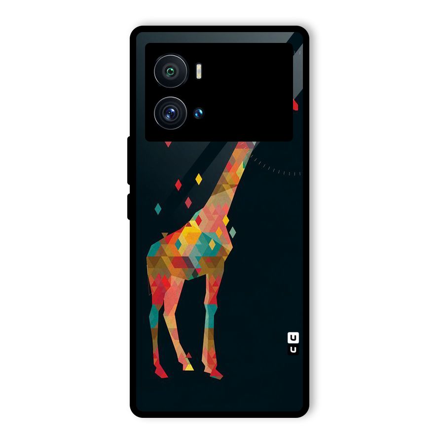 Colored Giraffe Glass Back Case for Vivo iQOO 9 Pro