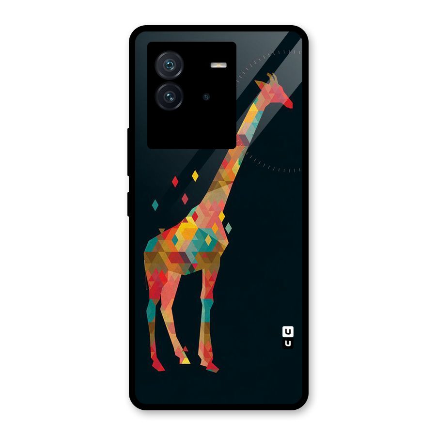 Colored Giraffe Glass Back Case for Vivo iQOO Neo 6 5G