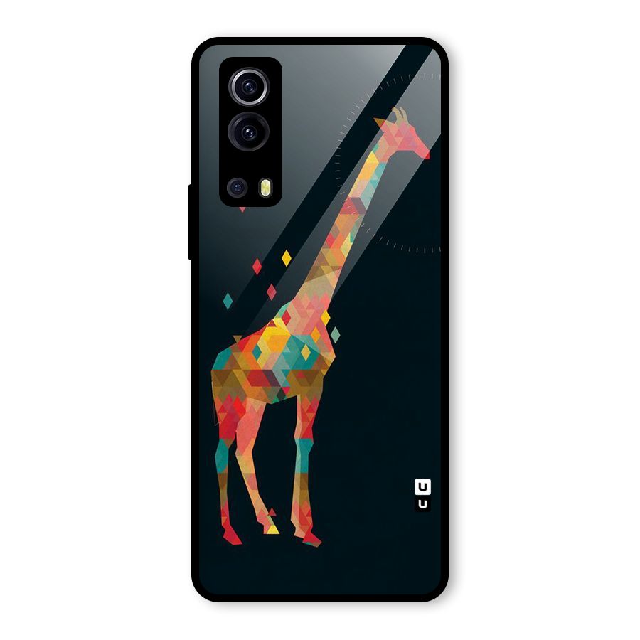 Colored Giraffe Glass Back Case for Vivo iQOO Z3