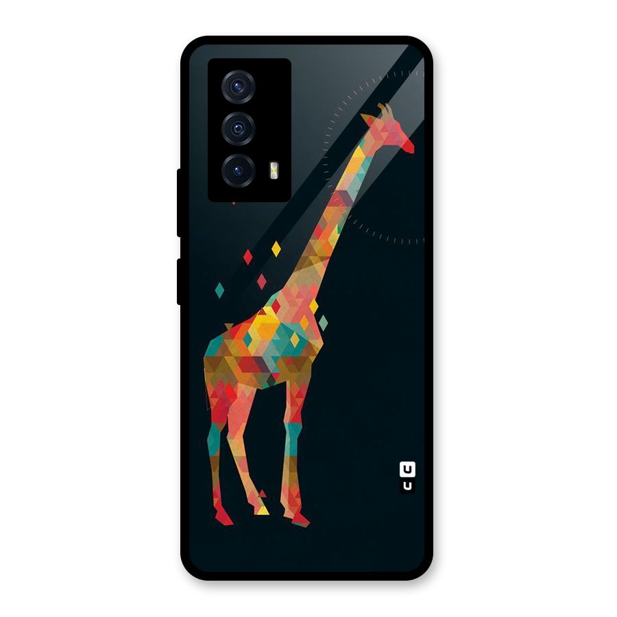 Colored Giraffe Glass Back Case for Vivo iQOO Z5