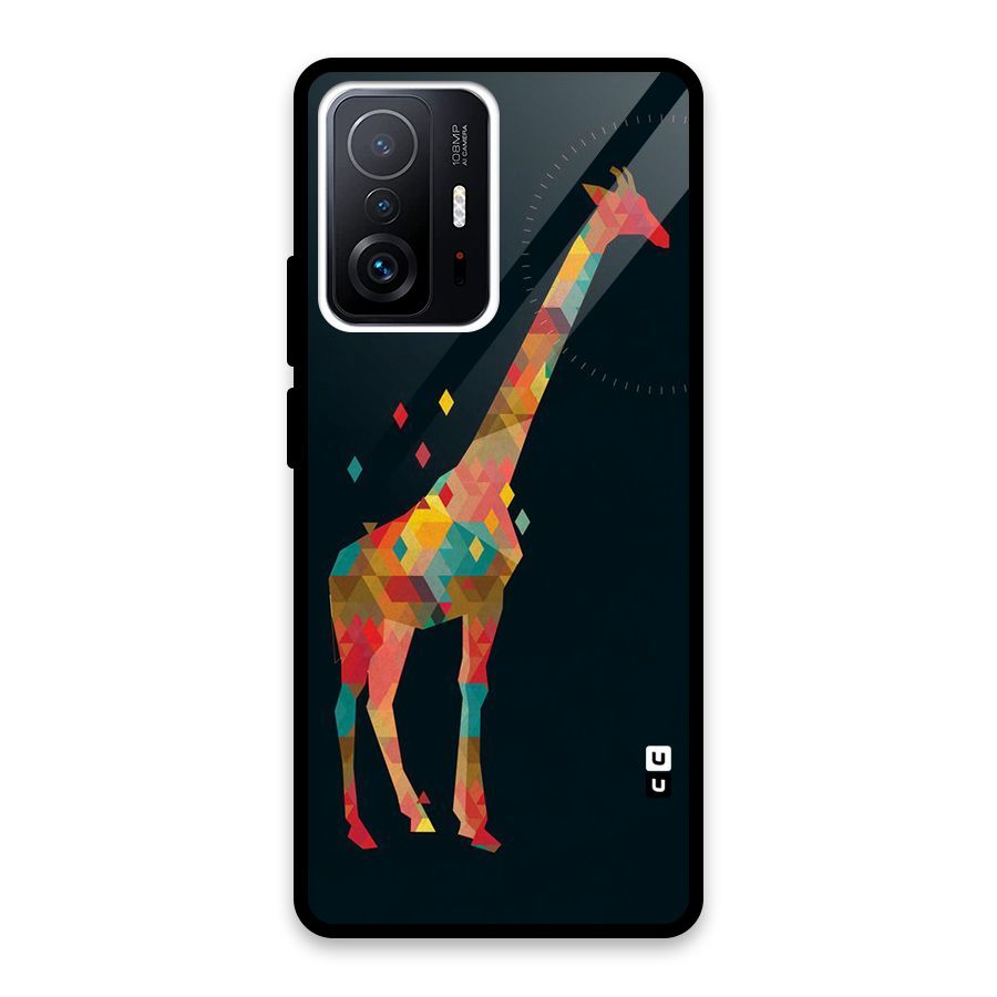 Colored Giraffe Glass Back Case for Xiaomi 11T Pro