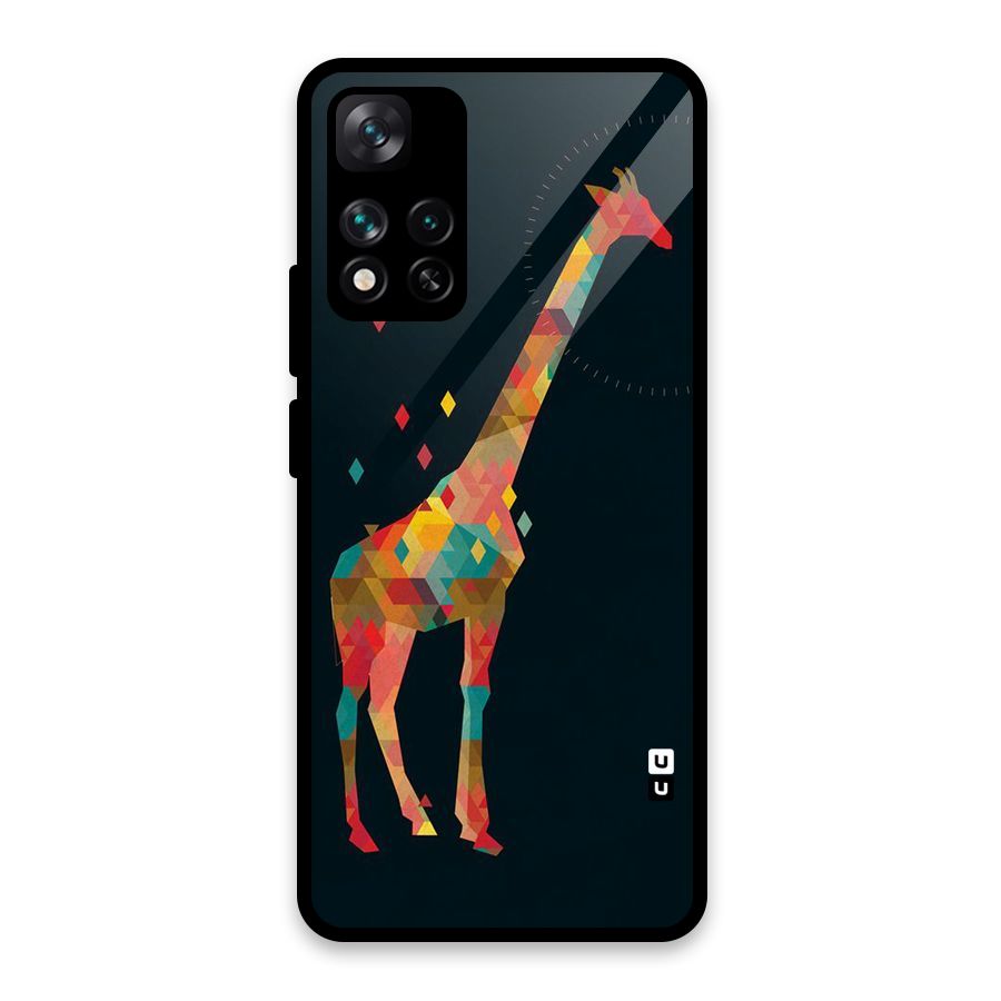 Colored Giraffe Glass Back Case for Xiaomi 11i 5G