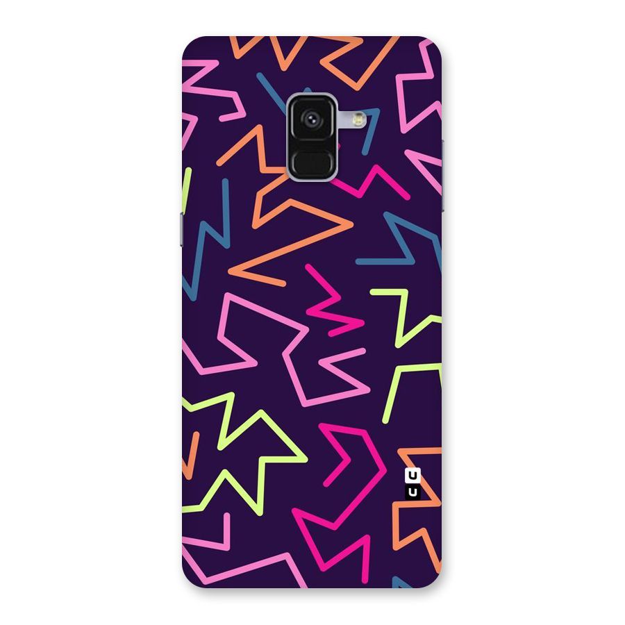 Colored Lines Back Case for Galaxy A8 Plus