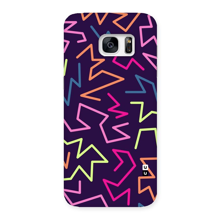 Colored Lines Back Case for Galaxy S7 Edge