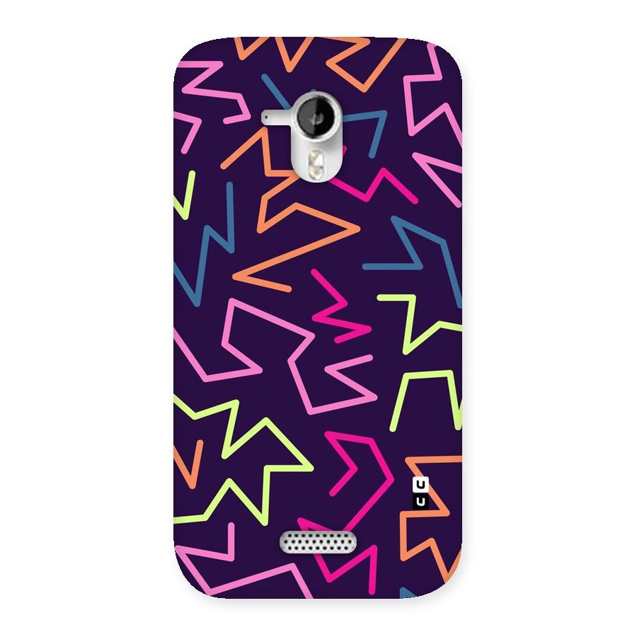 Colored Lines Back Case for Micromax Canvas HD A116