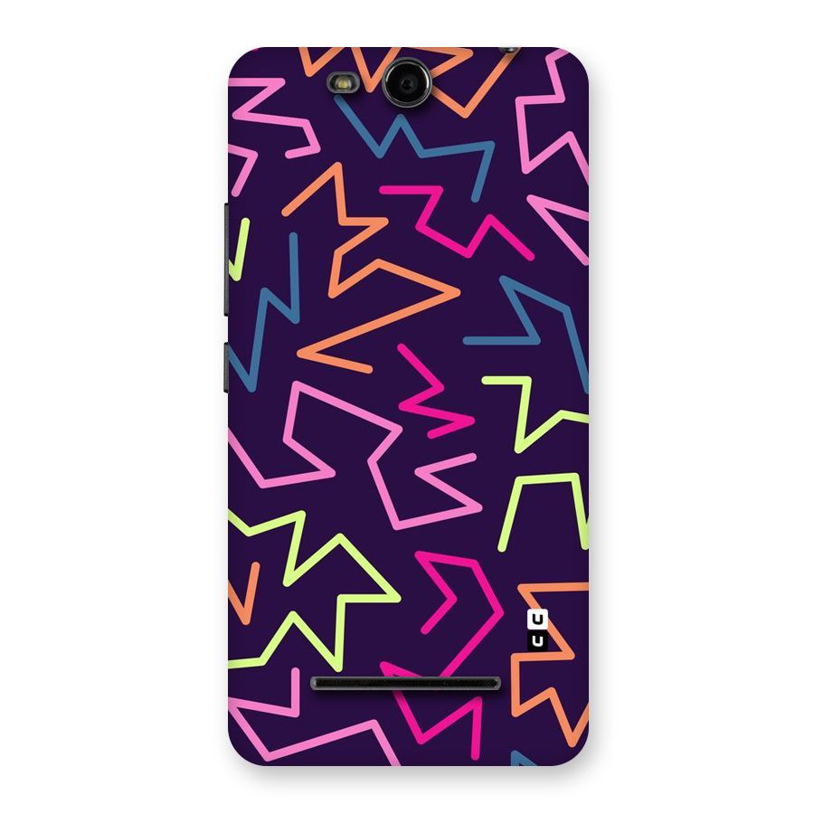 Colored Lines Back Case for Micromax Canvas Juice 3 Q392