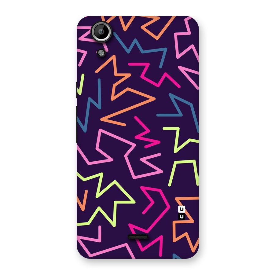 Colored Lines Back Case for Micromax Canvas Selfie Lens Q345