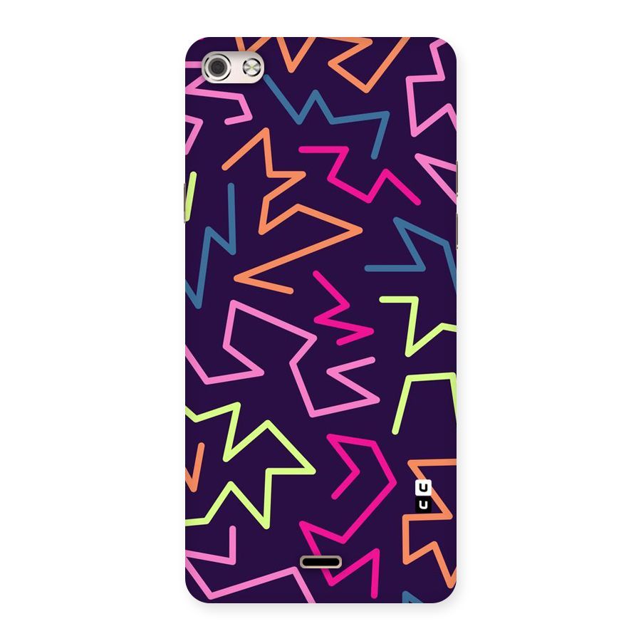 Colored Lines Back Case for Micromax Canvas Silver 5