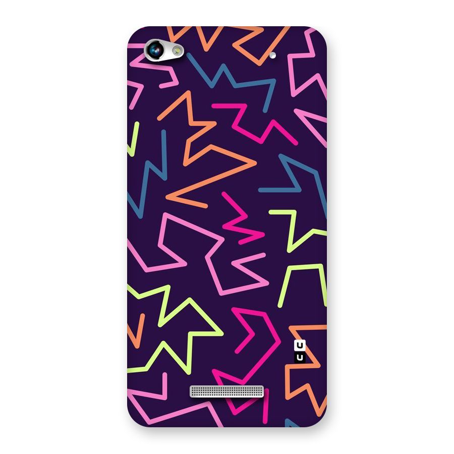 Colored Lines Back Case for Micromax Hue 2