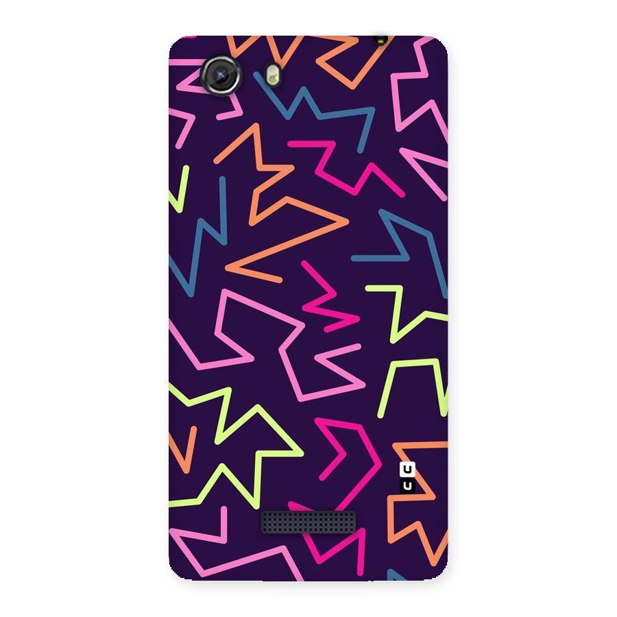 Colored Lines Back Case for Micromax Unite 3
