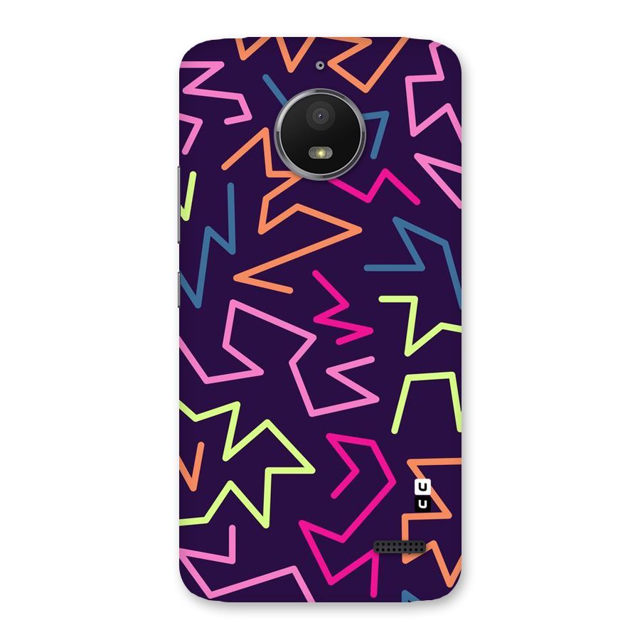 Colored Lines Back Case for Moto E4