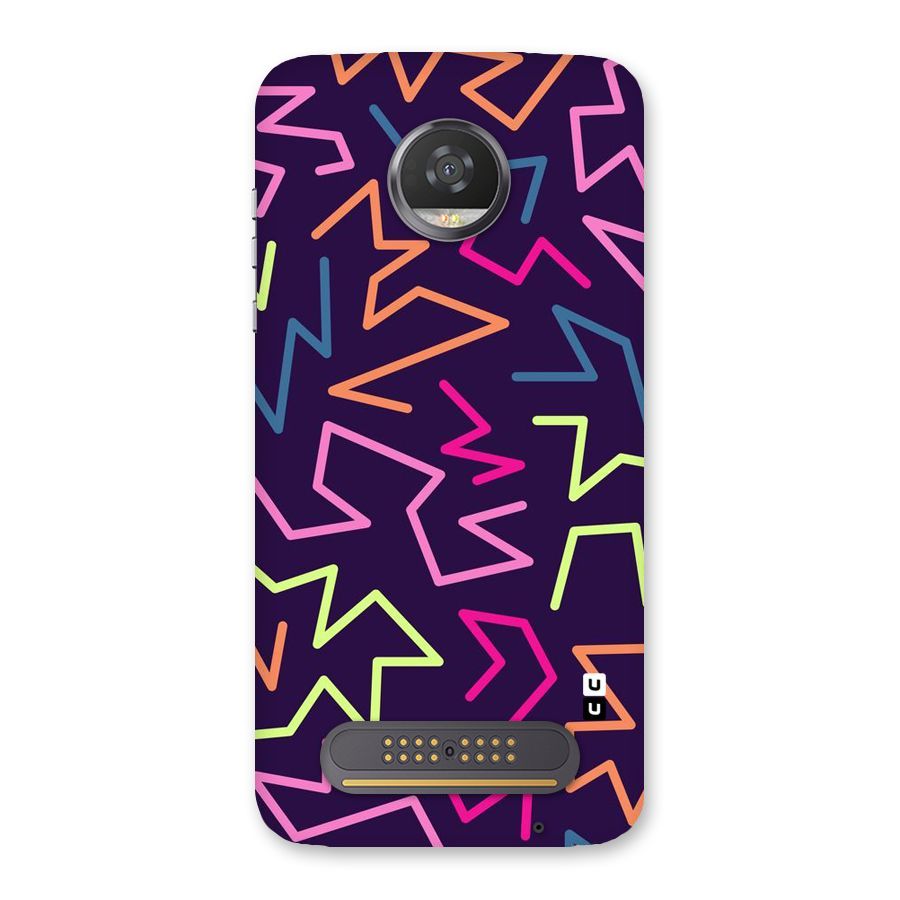 Colored Lines Back Case for Moto Z2 Play