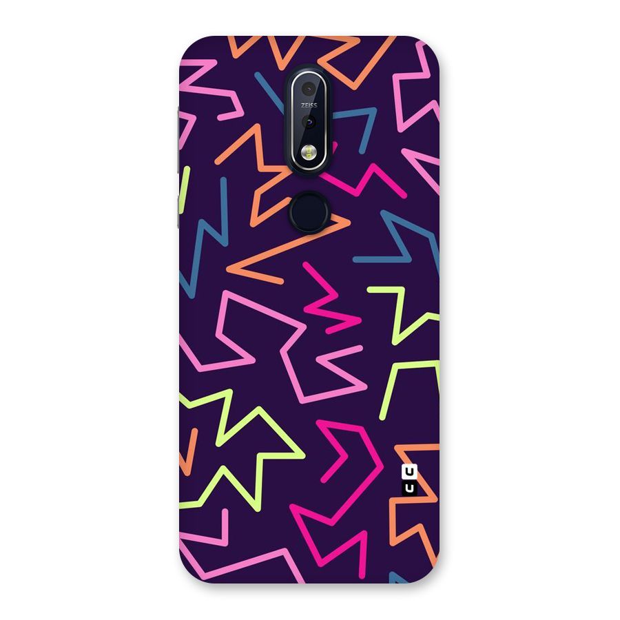 Colored Lines Back Case for Nokia 7.1