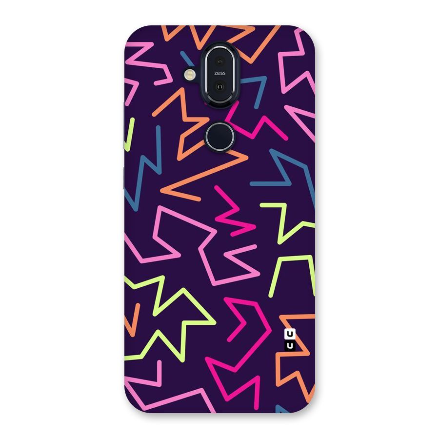 Colored Lines Back Case for Nokia 8.1