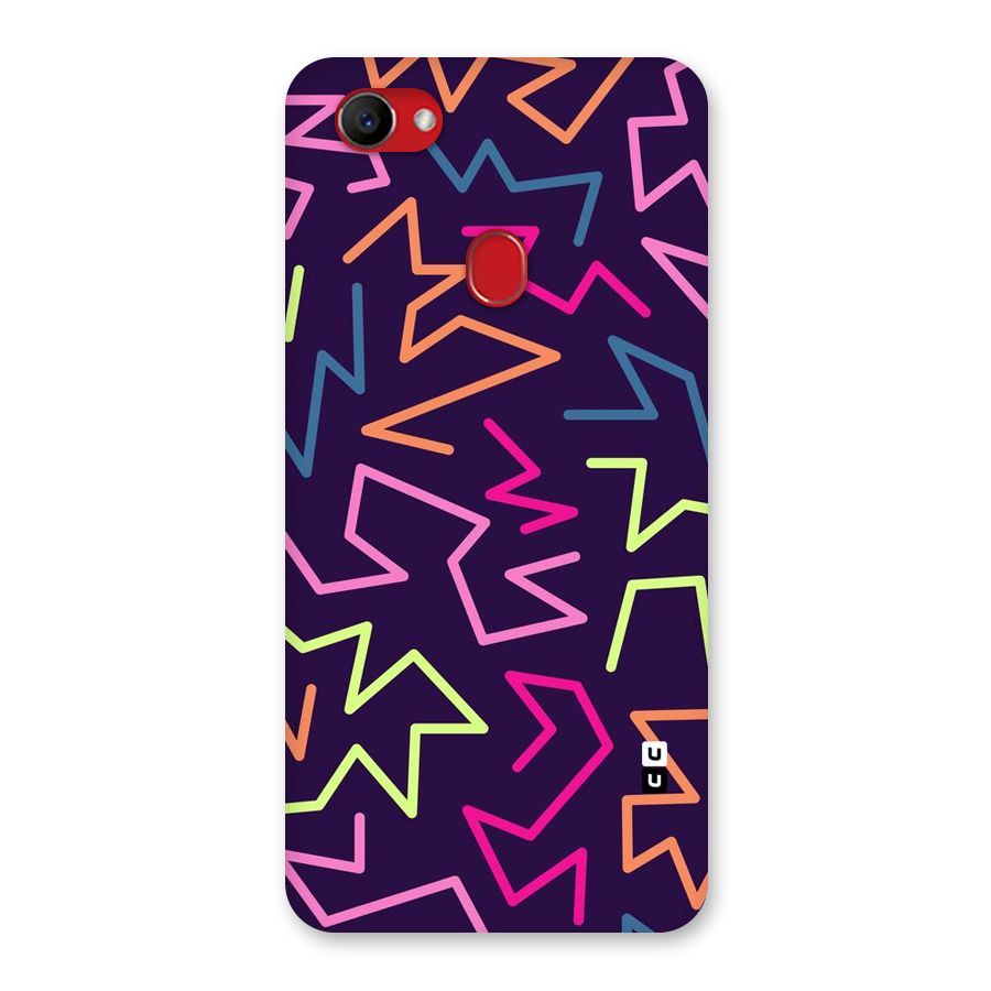 Colored Lines Back Case for Oppo F7