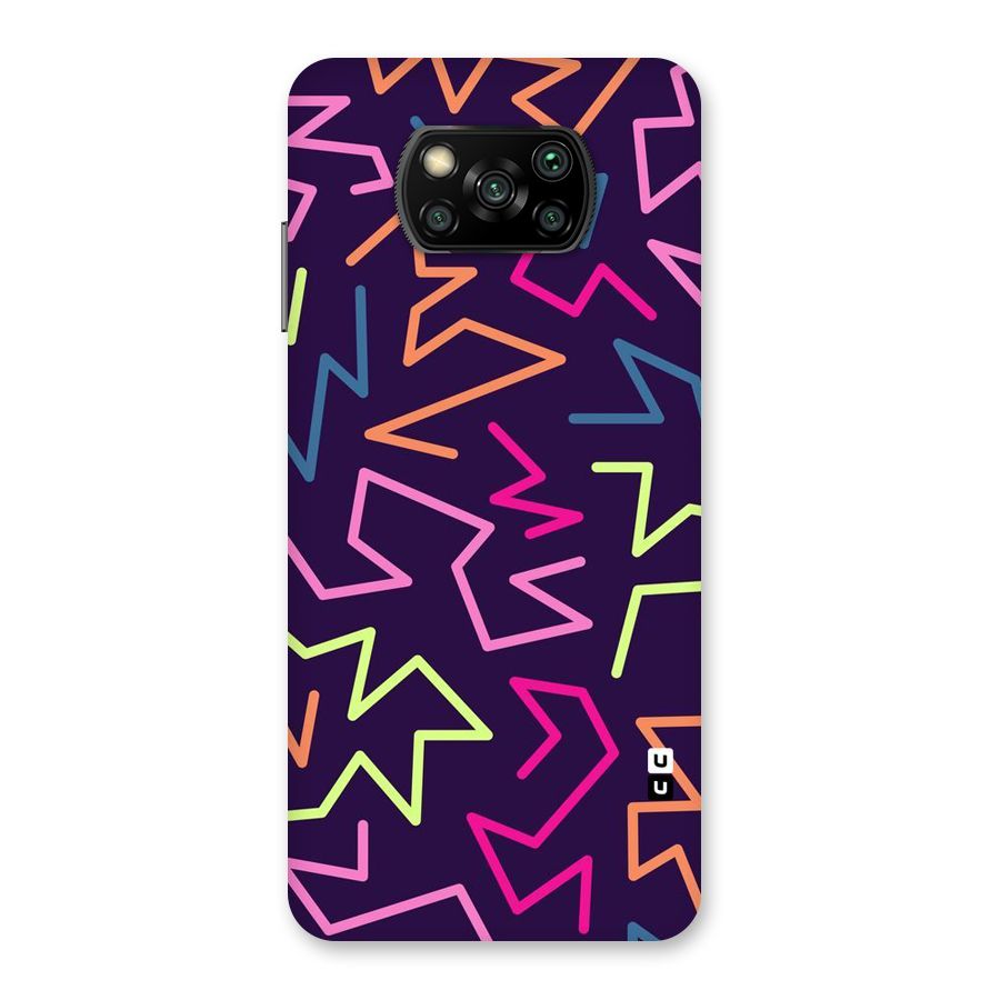 Colored Lines Back Case for Poco X3