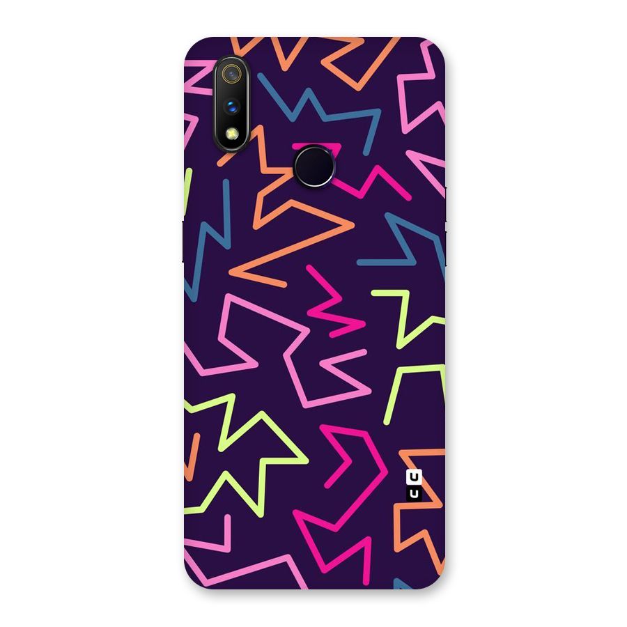 Colored Lines Back Case for Realme 3 Pro