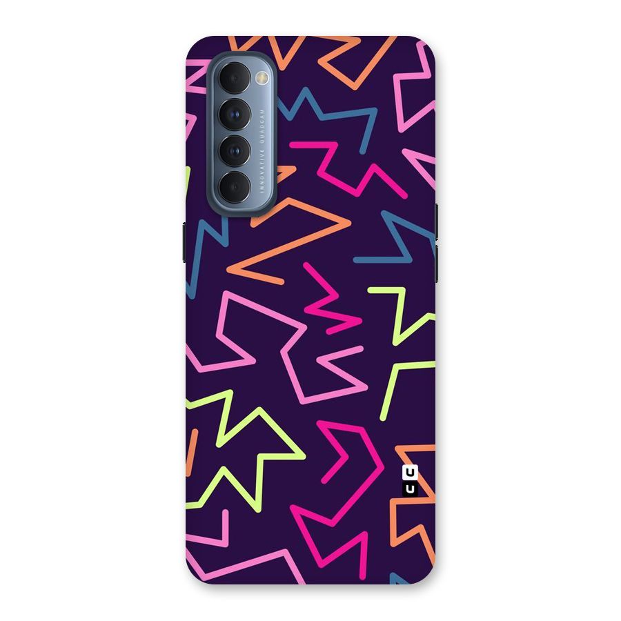 Colored Lines Back Case for Reno4 Pro