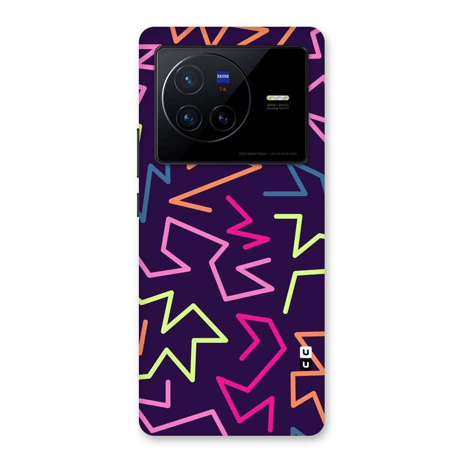 Colored Lines Back Case for Vivo X80