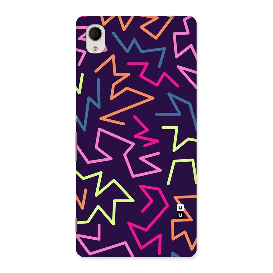 Colored Lines Back Case for Xperia M4 Aqua