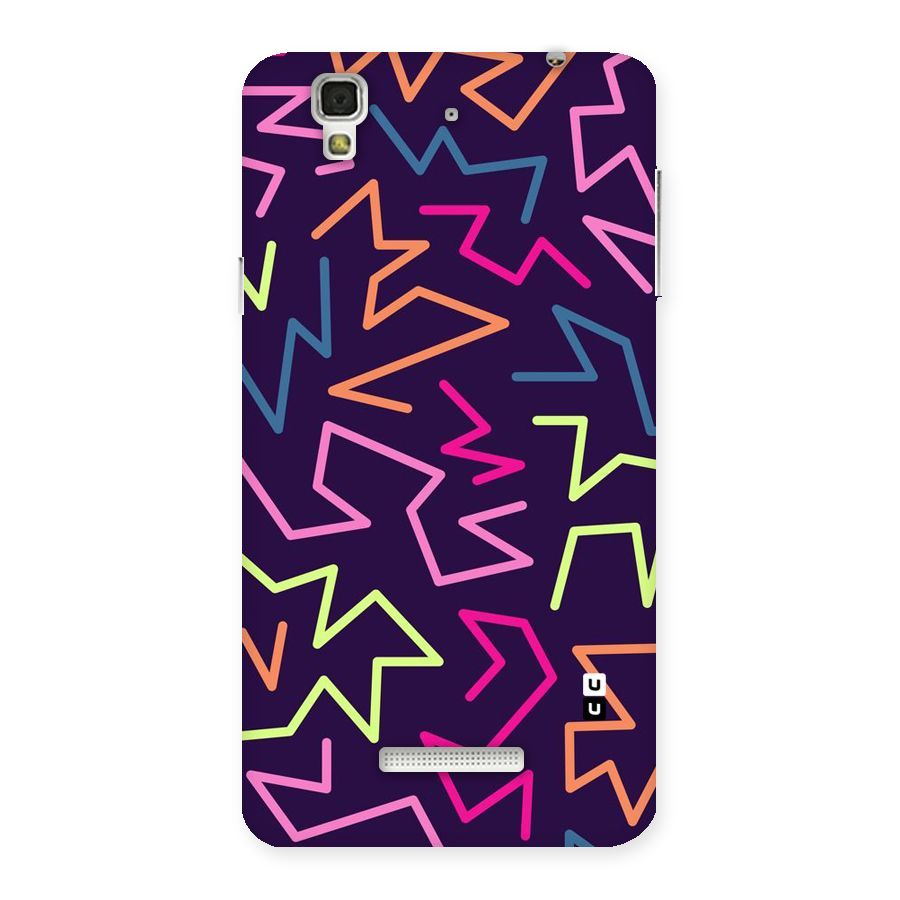 Colored Lines Back Case for YU Yureka Plus