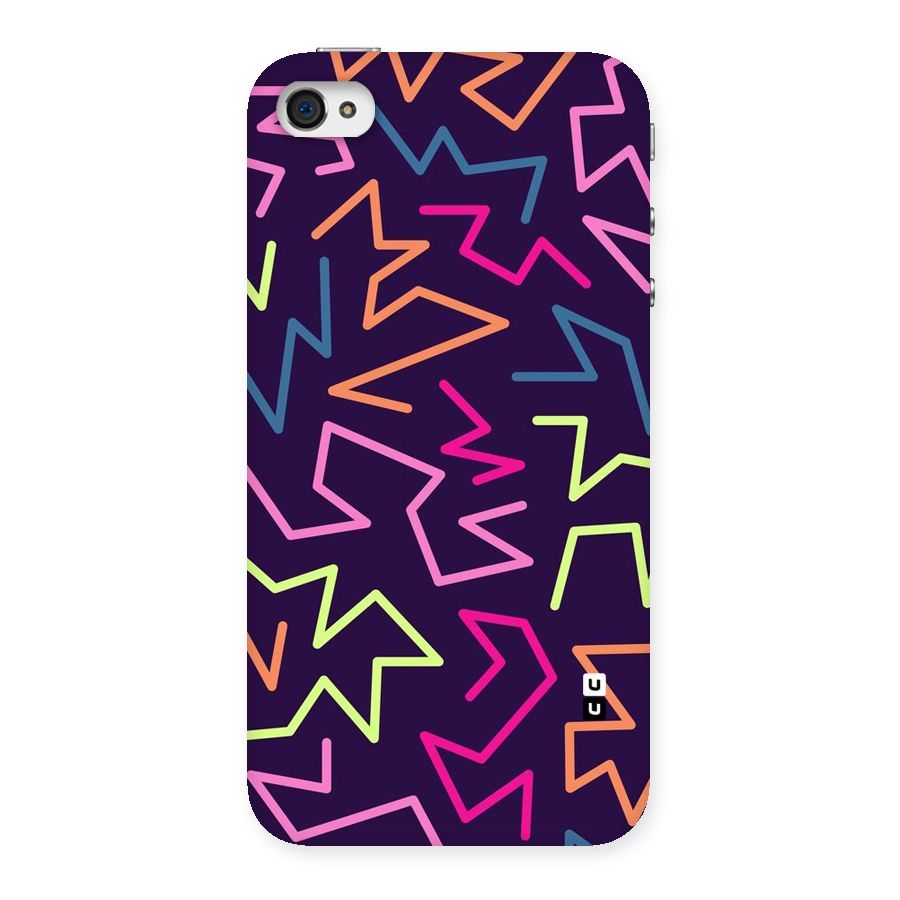 Colored Lines Back Case for iPhone 4 4s