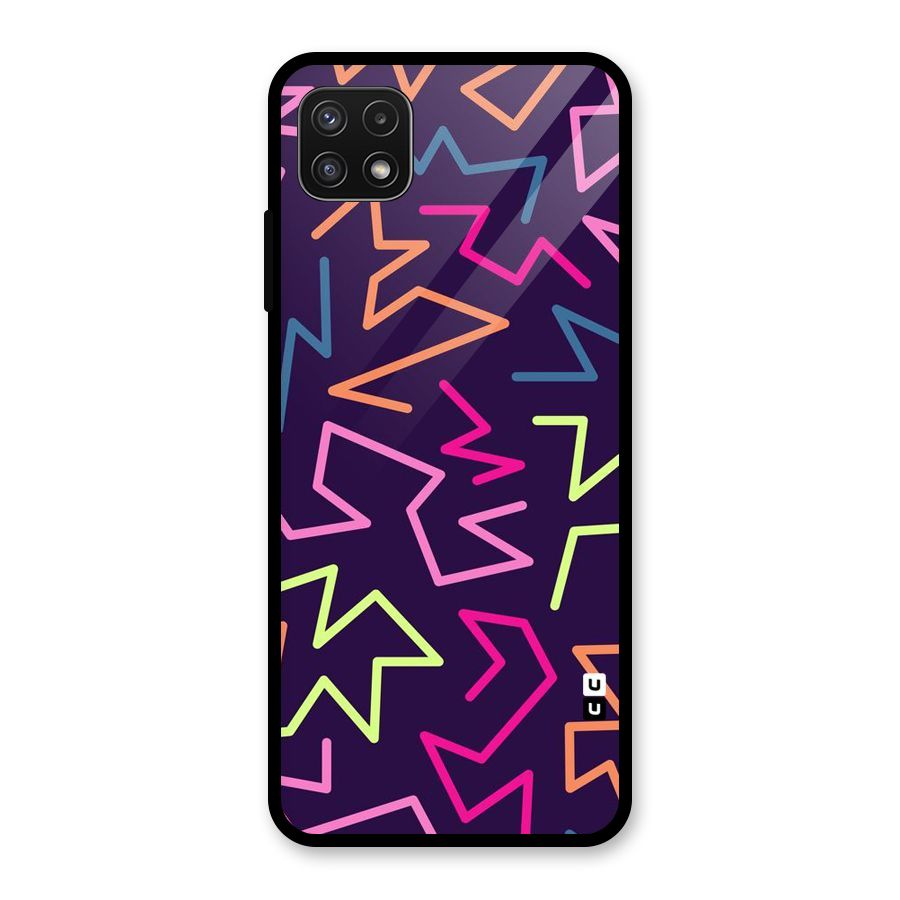 Colored Lines Glass Back Case for Galaxy A22 5G