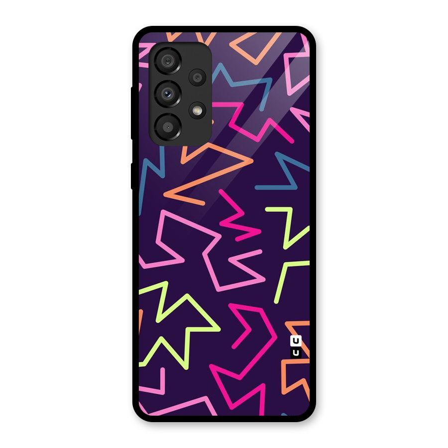 Colored Lines Glass Back Case for Galaxy A33 5G