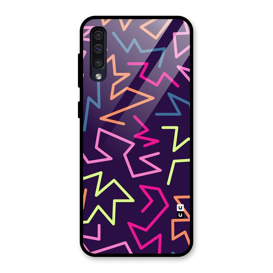 Colored Lines Glass Back Case for Galaxy A50s