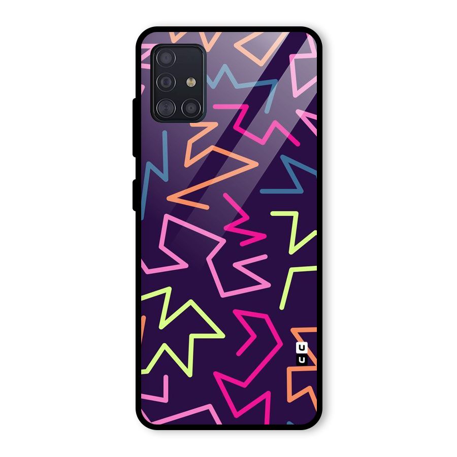Colored Lines Glass Back Case for Galaxy A51