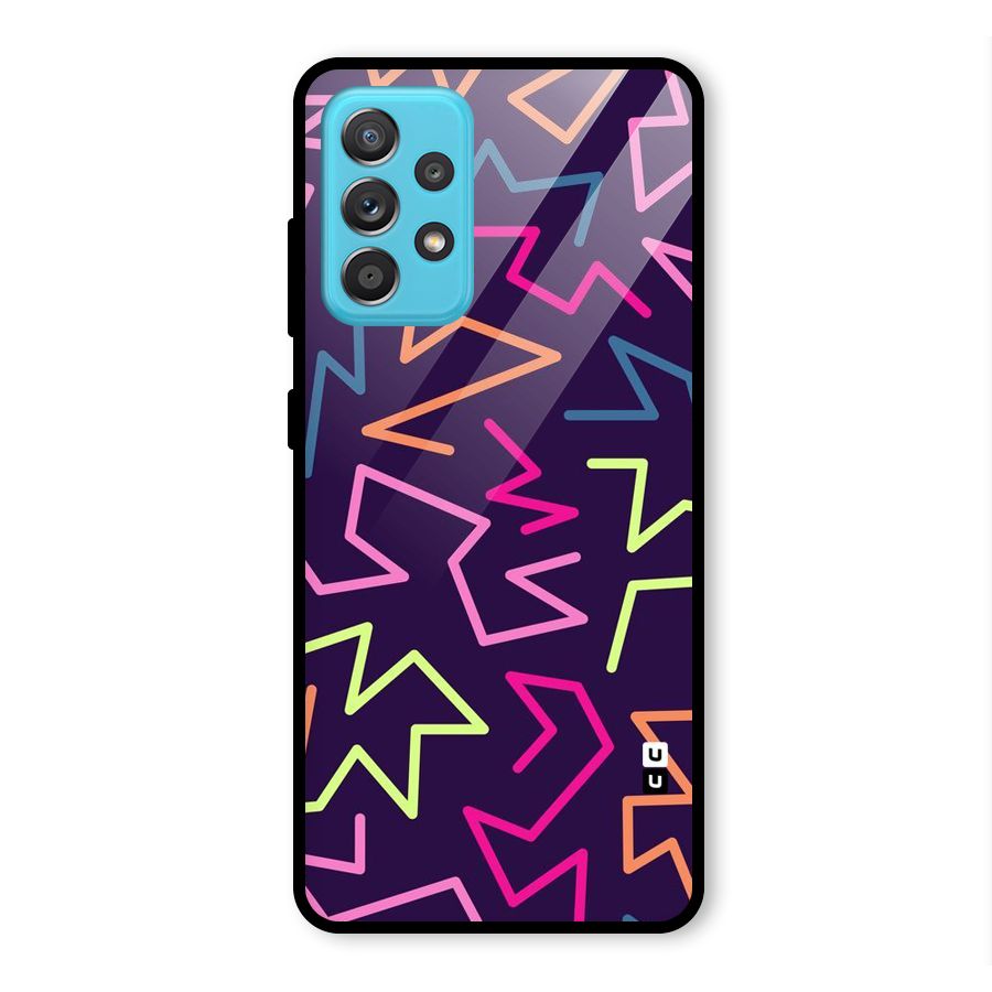 Colored Lines Glass Back Case for Galaxy A52s 5G