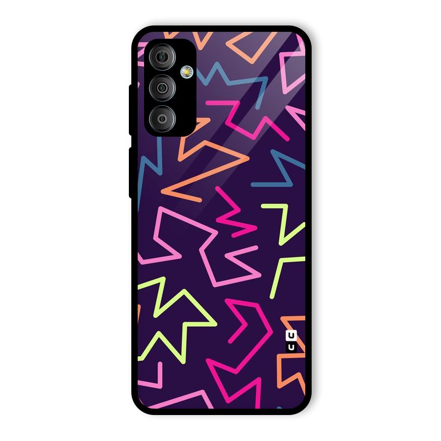 Colored Lines Glass Back Case for Galaxy F23