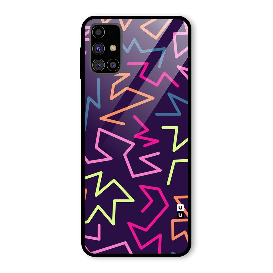 Colored Lines Glass Back Case for Galaxy M31s