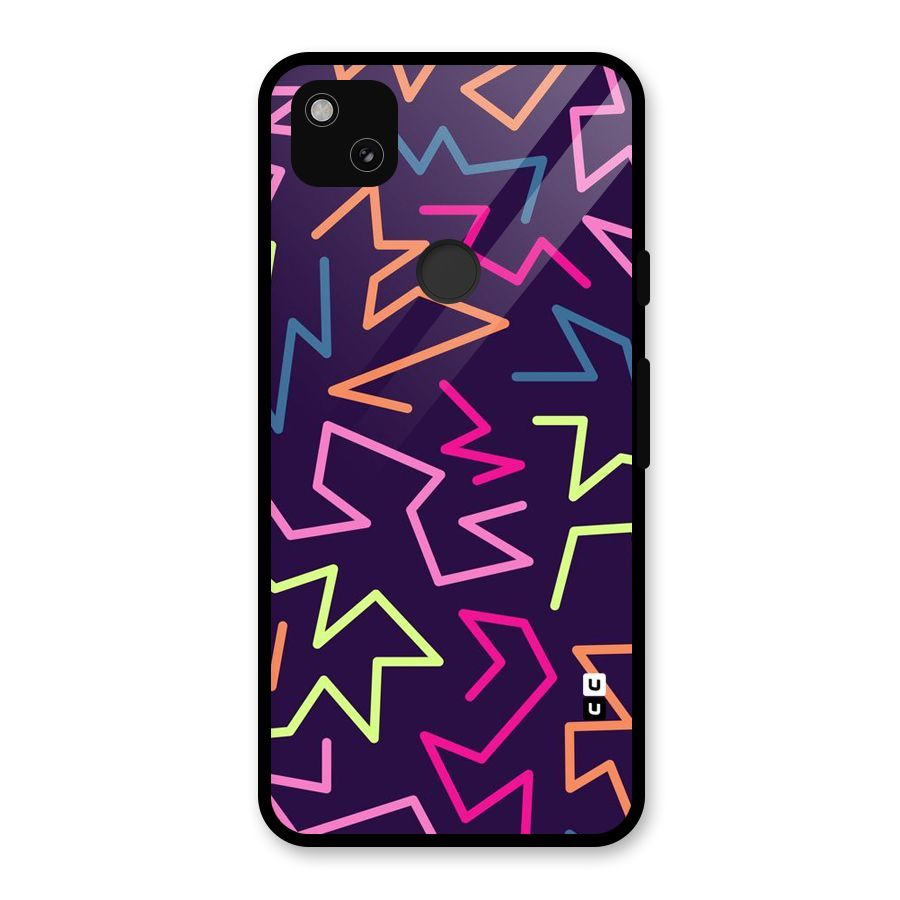 Colored Lines Glass Back Case for Google Pixel 4a