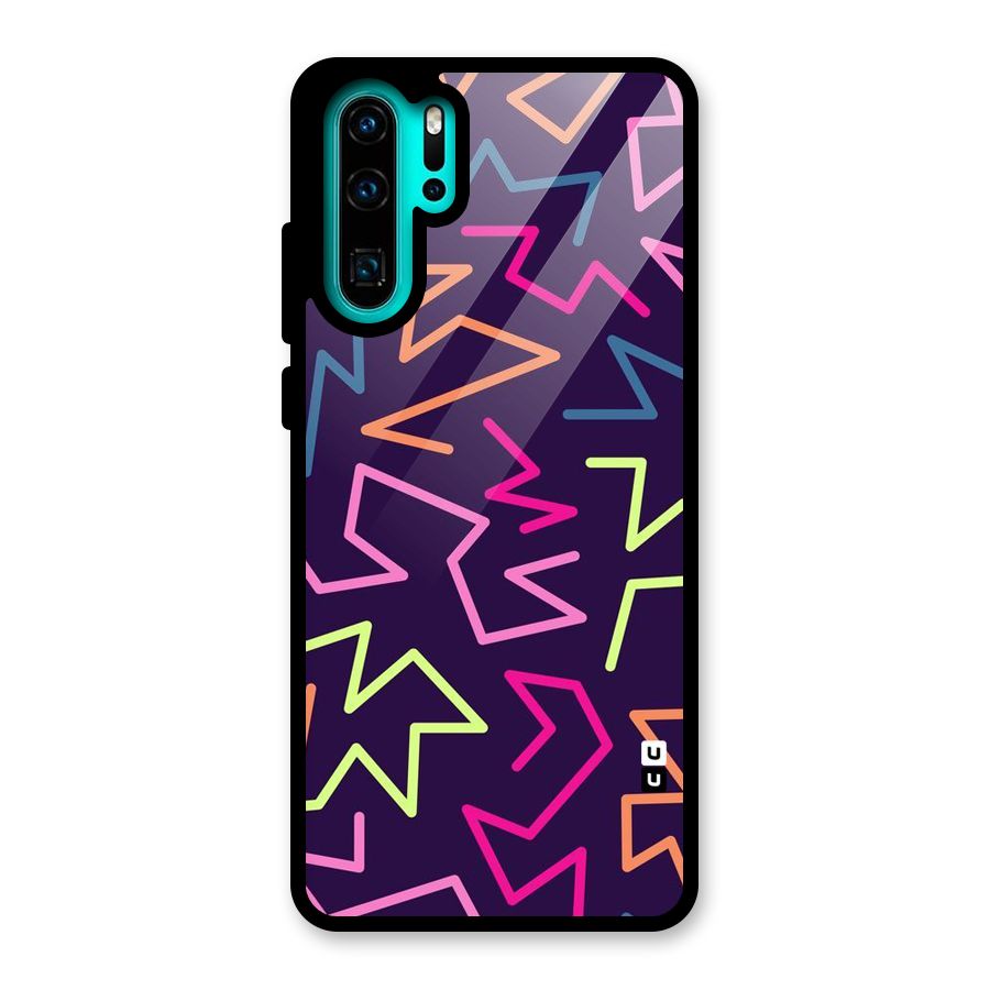 Colored Lines Glass Back Case for Huawei P30 Pro