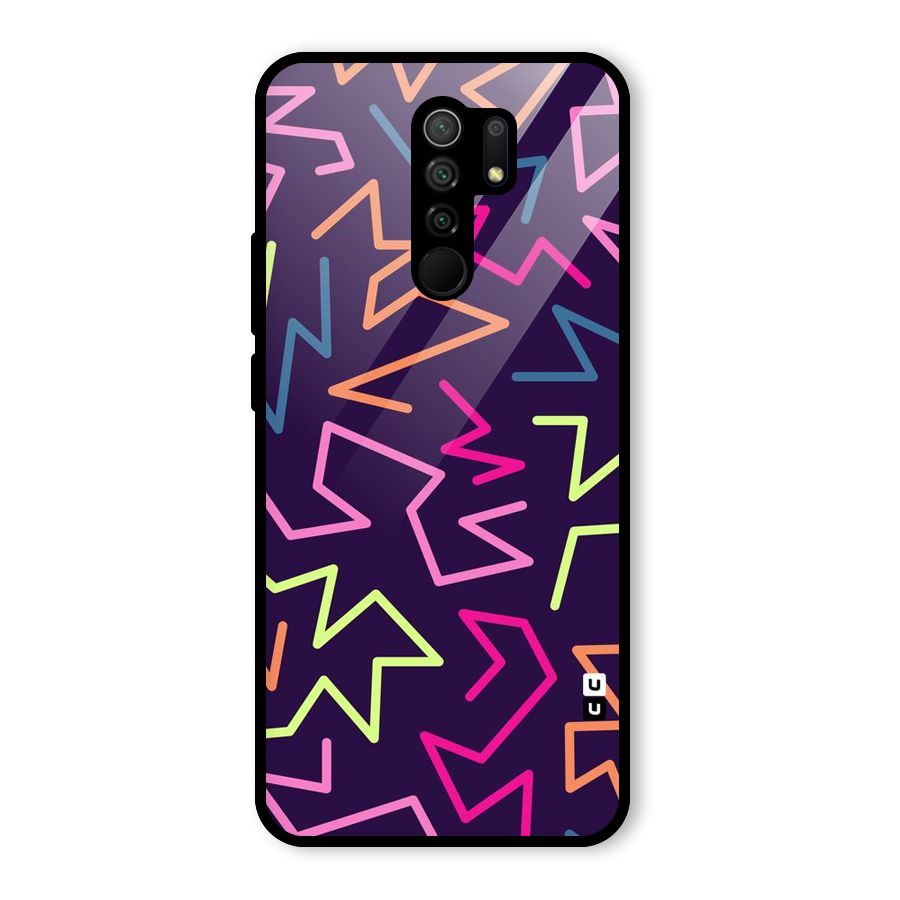 Colored Lines Glass Back Case for Poco M2