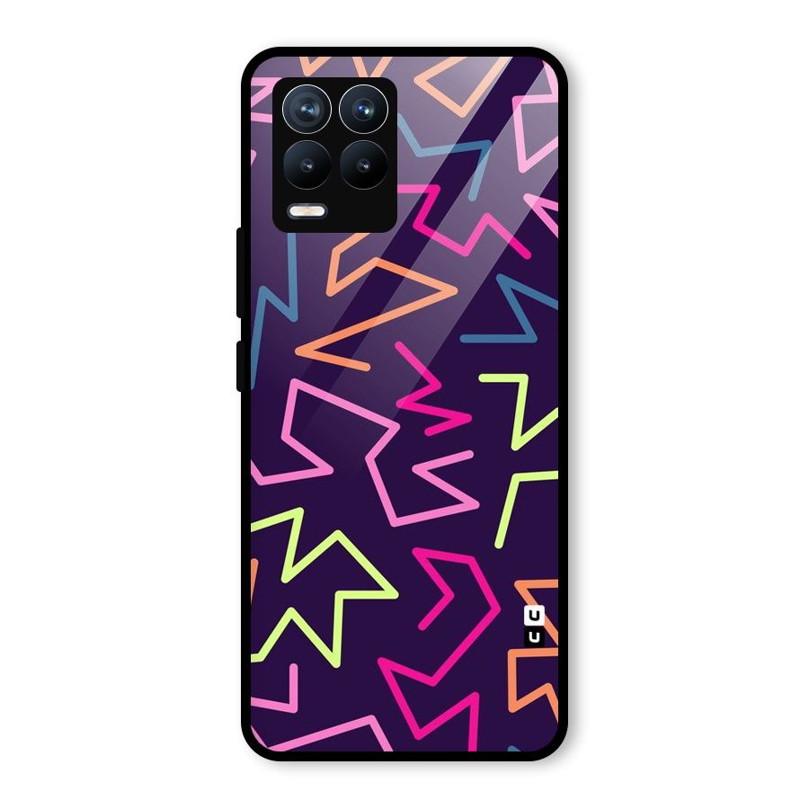 Colored Lines Glass Back Case for Realme 8